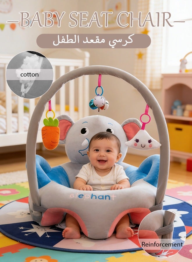 XiuWoo Baby Seat Chair Children's Plush Chair Sofa Chair for Children's Room Baby Seat Aid Support Seat Learning Sitting Safety Seat Cushion Cuddly Toy Animal Children's Chair Plush Toys Toddler Furniture - Image 1